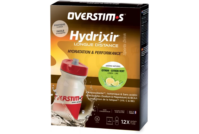 OVERSTIMS Hydrixir Longue Distance 12 sachets - Citron/citron vert