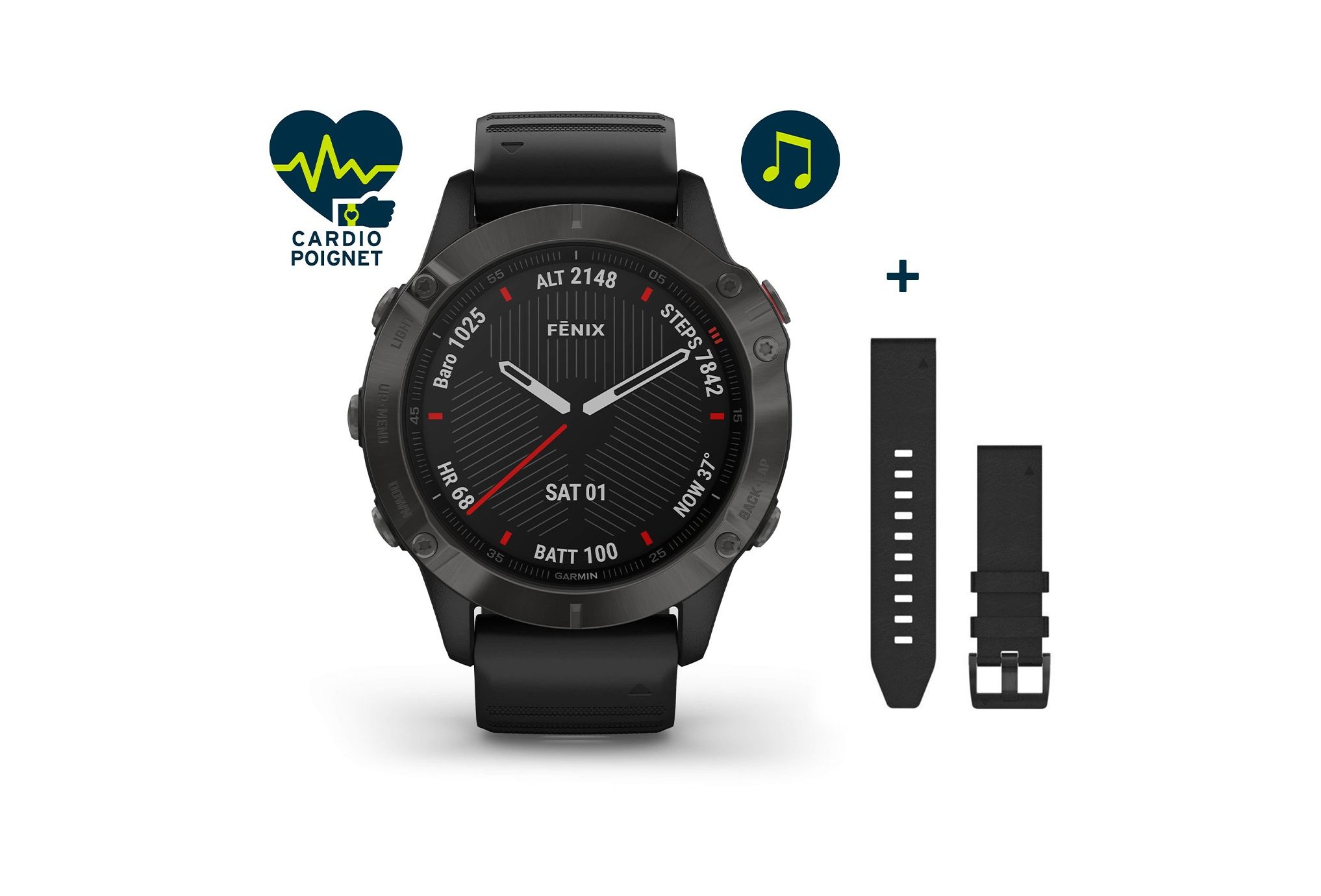 Garmin Fenix Sapphire Und Quickfit Lederarmband Mm Im Angebot