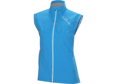 Salomon Gilet Zip SoftShell W Bleu