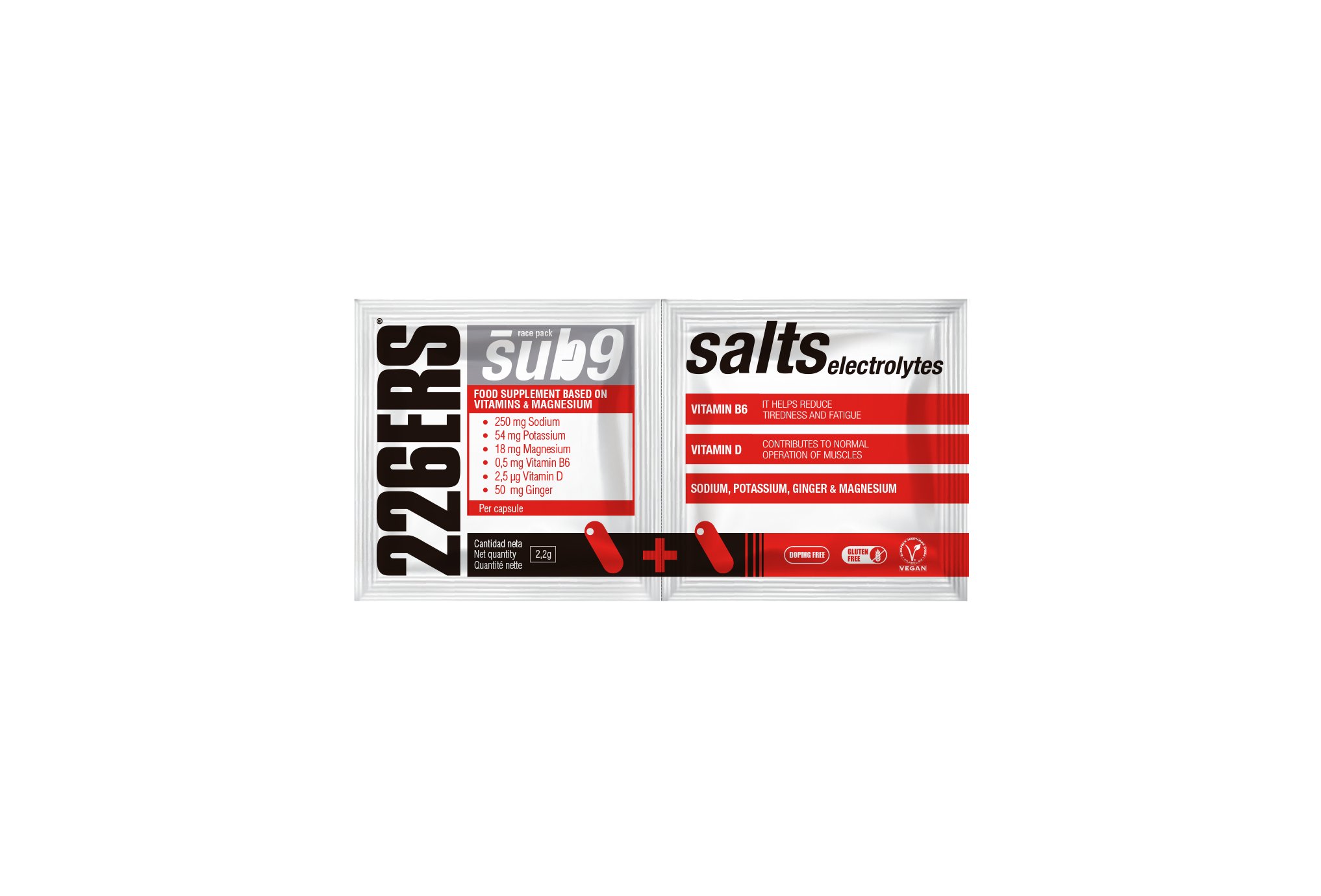 226ers Salts Électrolytes Sub9 - monodose Diététique Compléments