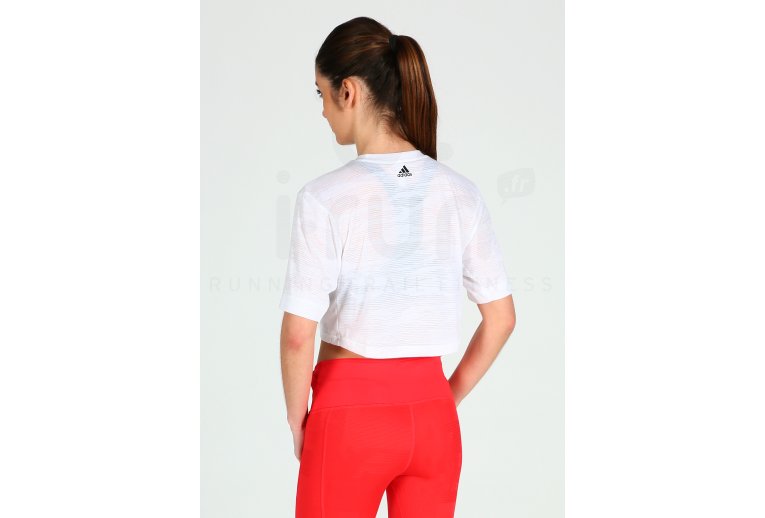 adidas Camiseta manga corta Crop Top Aeroknit Boxy