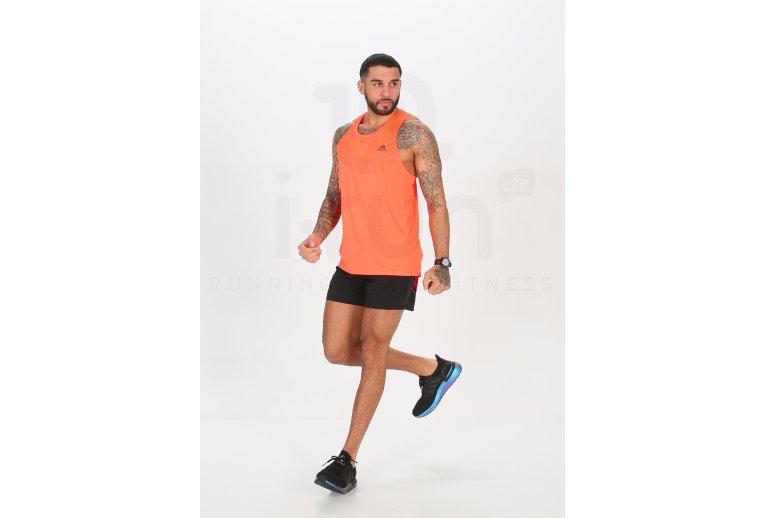 adidas camiseta de tirantes Own The Run 3-Stripes