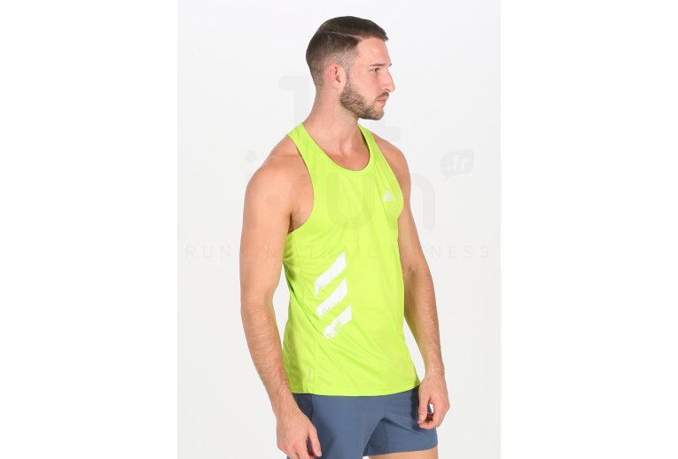 adidas camiseta de tirantes Own The Run 3-Stripes PB