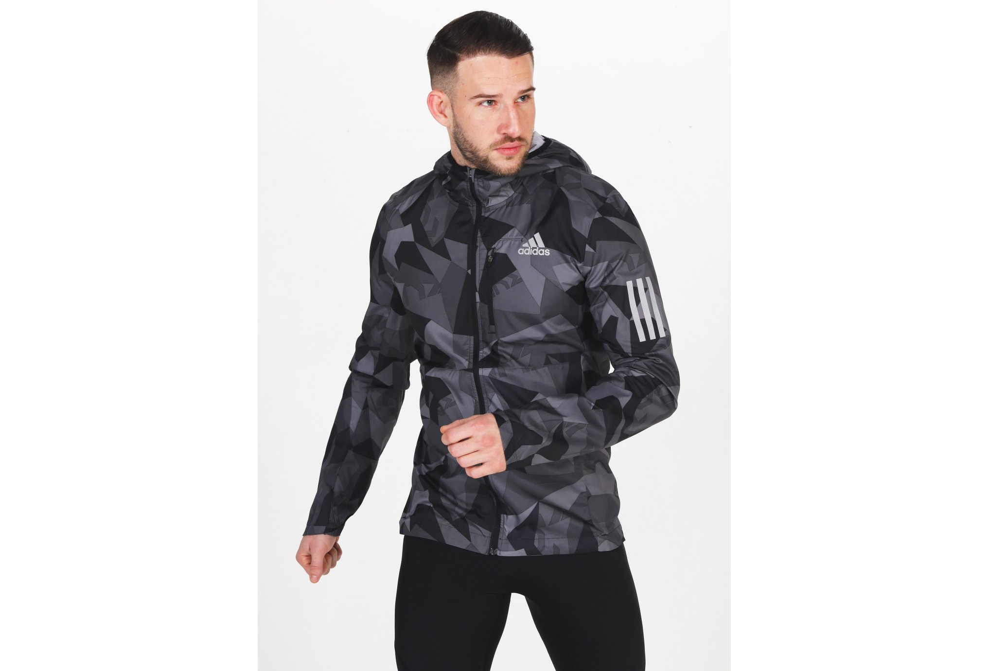 adidas chaqueta Own The Run Camo en promoción Hombre Ropa
