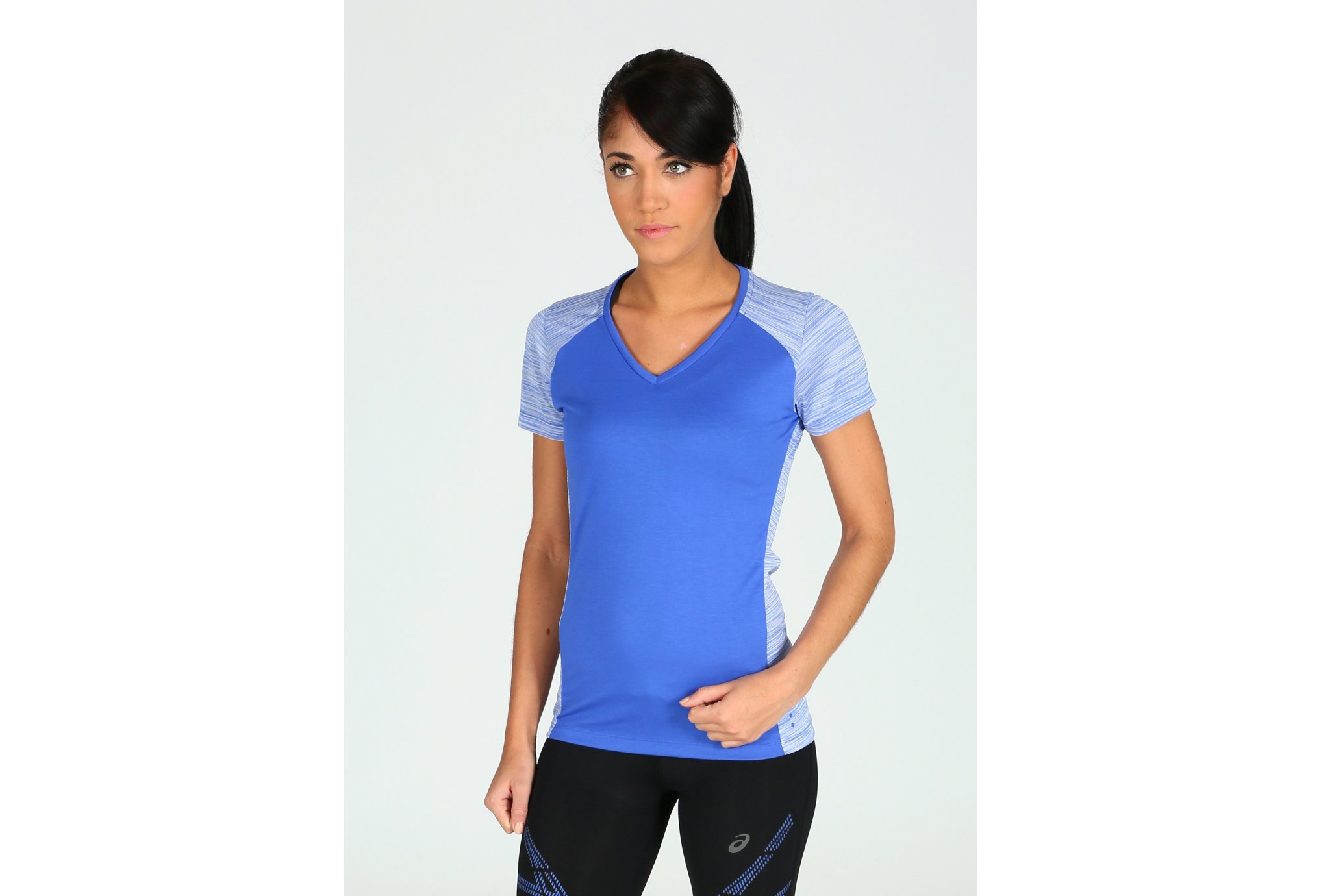 Asics FuzeX V-Neck SS Top W vêtement running femme