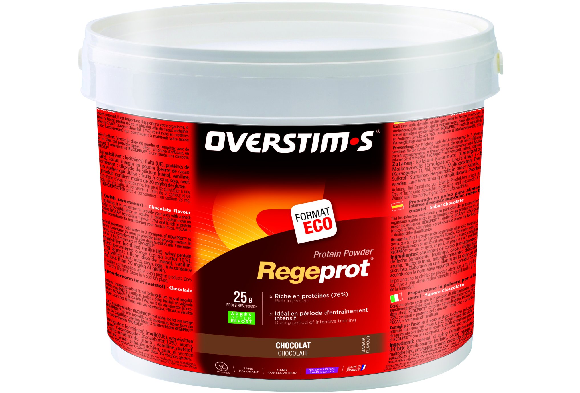 OVERSTIMS Regeprot 1 kg - Chocolat Diététique Protéines / récupération