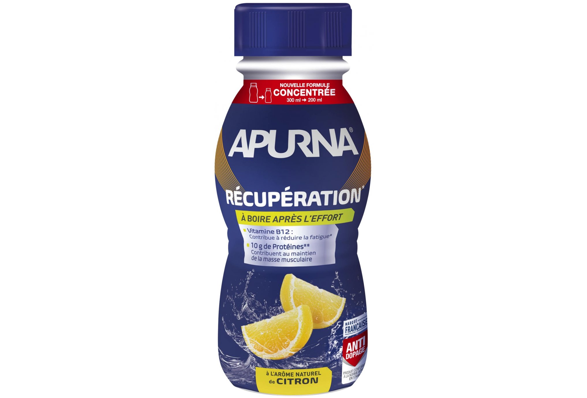 Apurna Boisson Récupération - Citron - 200 ml Diététique Protéines / récupération