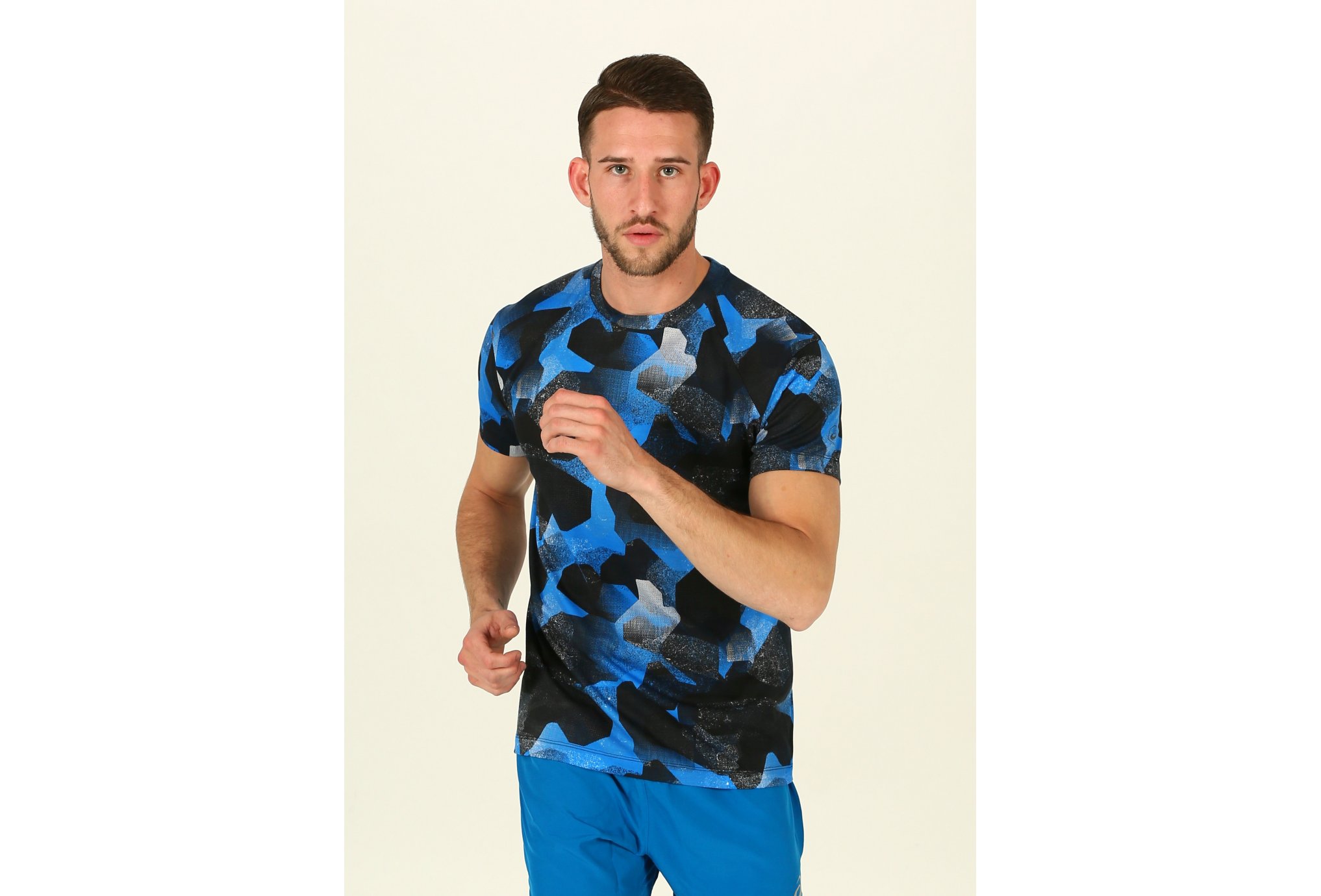 Asics FuzeX Printed SS Tee M vêtement running homme