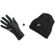 Asics Pack Beanie Performance + Running Gloves Performance