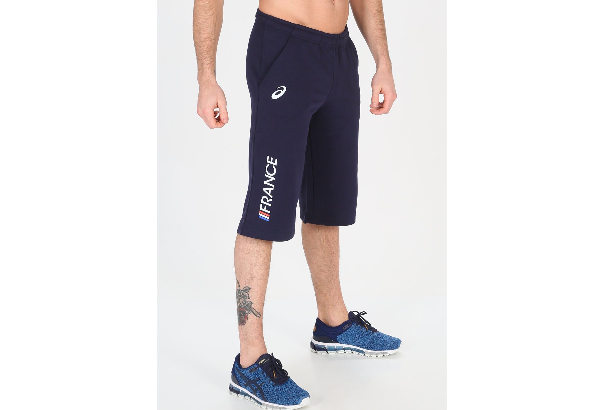 Asics Short Knit Long France M vêtement running homme