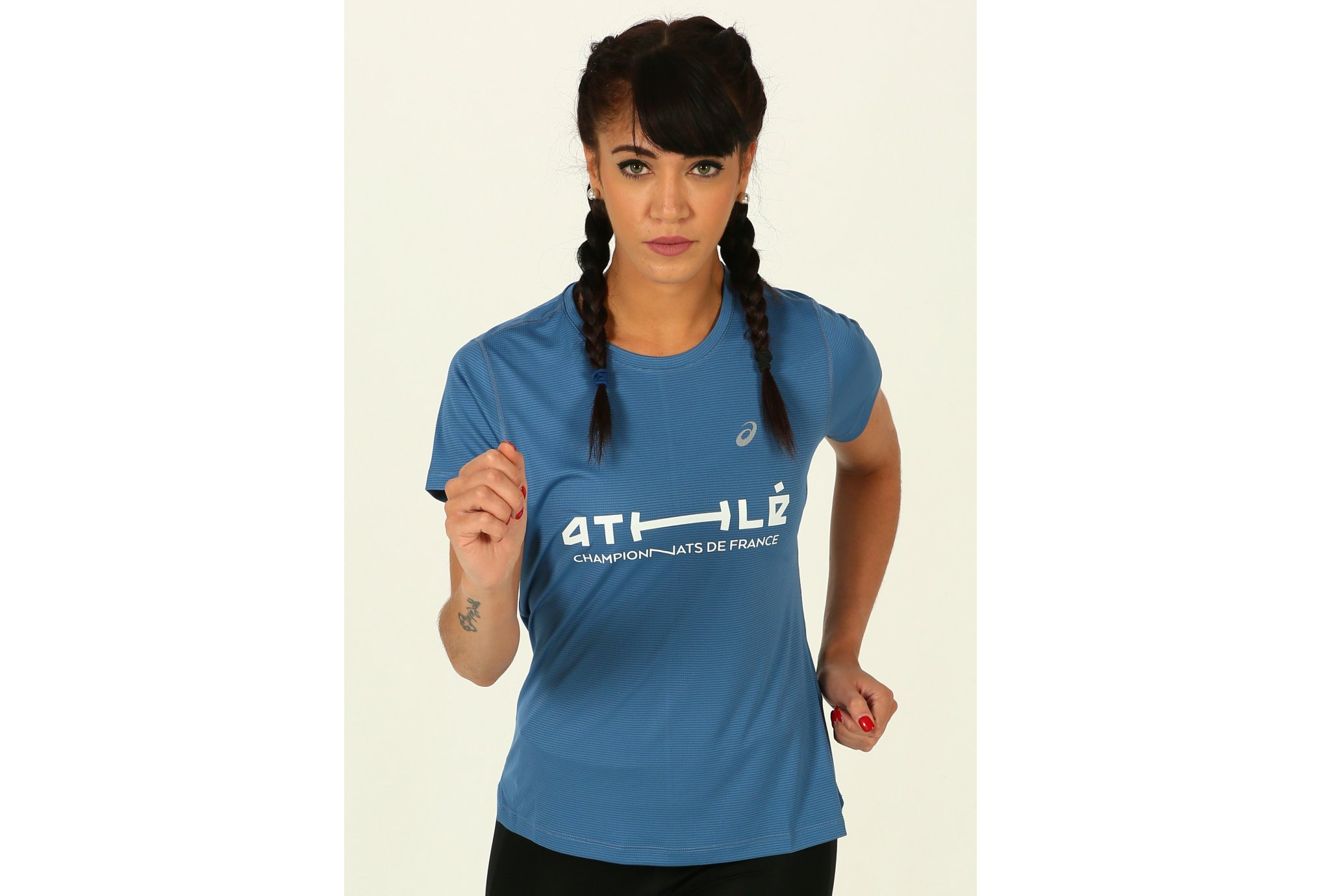 Asics Silver SS Top France W vêtement running femme