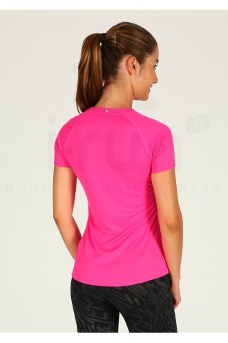 asics t shirt fille rose