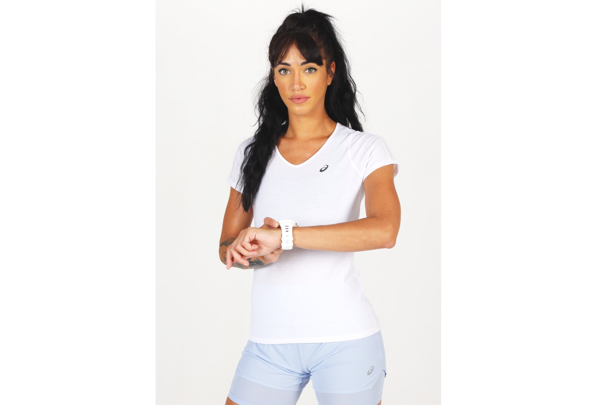 Asics V-Neck W vêtement running femme