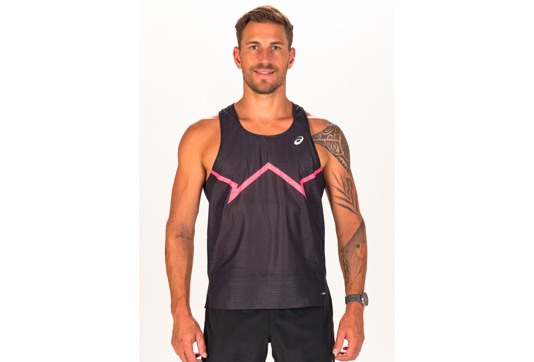 【ANDAR】 Airy Fit Men's Sleeveless / 追跡付 MEN'S ACTIBREEZE SINGLET | Sunrise Red/Safety Yellow | T
