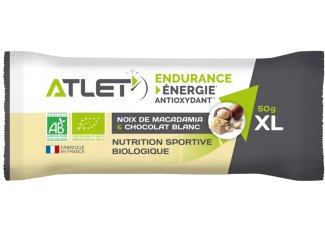 Atlet Barre nergtique Biologique 50 g Noix de macadamia et Chocolat blanc