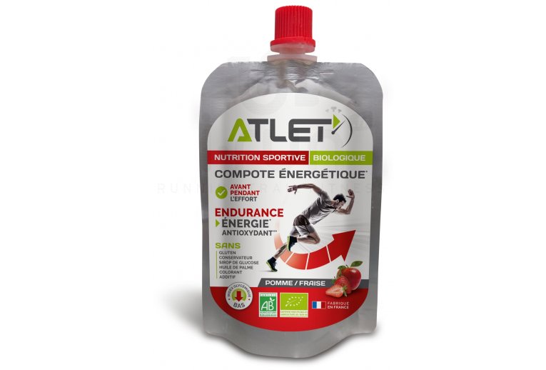 Atlet Compote énergétique Bio - Pomme et fraise