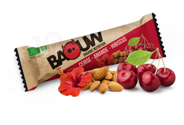 Baouw 3 barres nutritionnelles bio - Cerise - Amande - Hibiscus