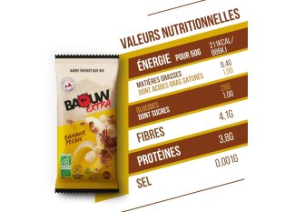 Baouw Barre ?nerg?tique bio Extra - Banane - P?can