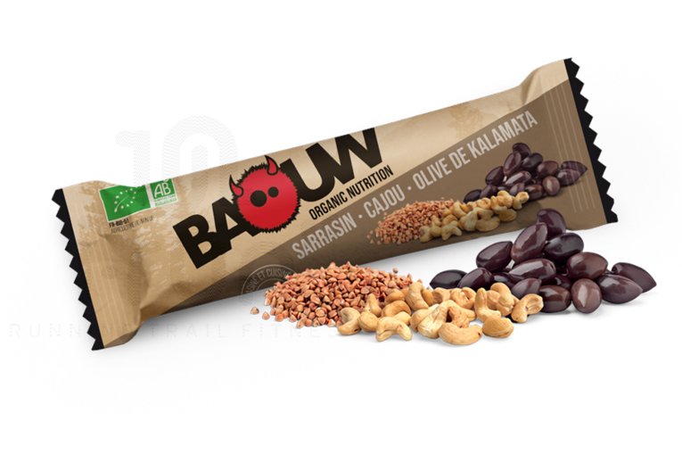 Baouw Barre nutritionnelle bio - Sarrasin - Cajou - Olive de Kalamata