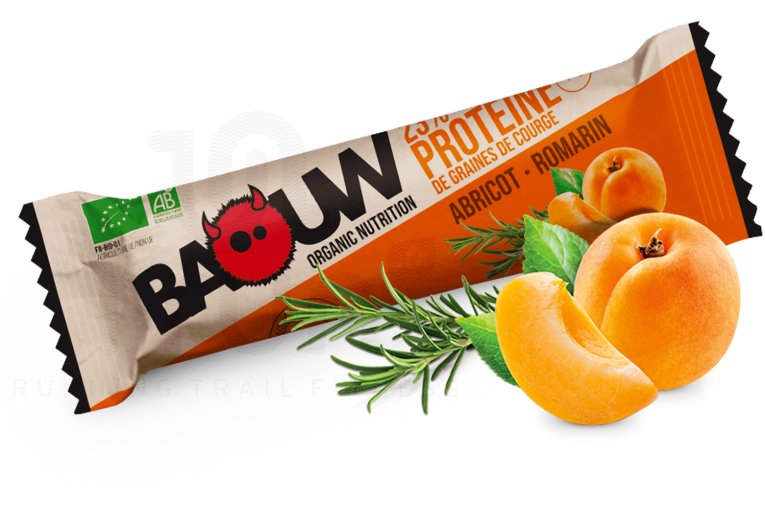 Baouw Barre prot?in?e bio - Prot?ine de graines de courge - Abricot - Romarin
