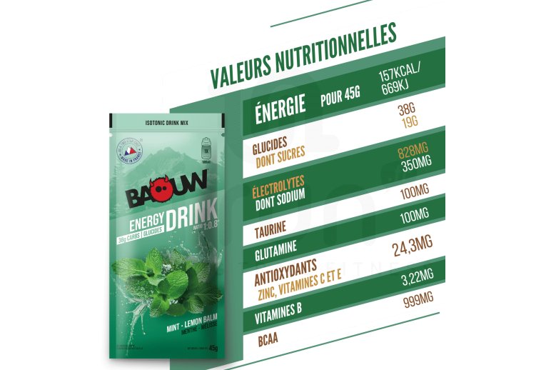 Baouw Isotonisches Getr�nk Minze - Melisse 45 g