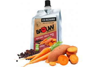 Baouw Eco recharge XXL purée nutritionnelle bio - Patate douce - Carotte - Poivre Timut