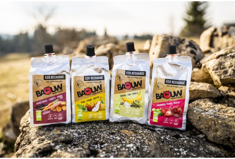 Baouw Eco recharge XXL pure nutritionnelle bio - Banane - Kiwi - Vanille