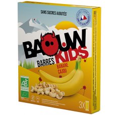 Baouw Étui 3 barres nutritionnelles bio - Banane - Cajou - KIDS