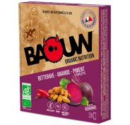 Baouw Étui 3 barres nutritionnelles bio - Betterave - Amande - Piment d