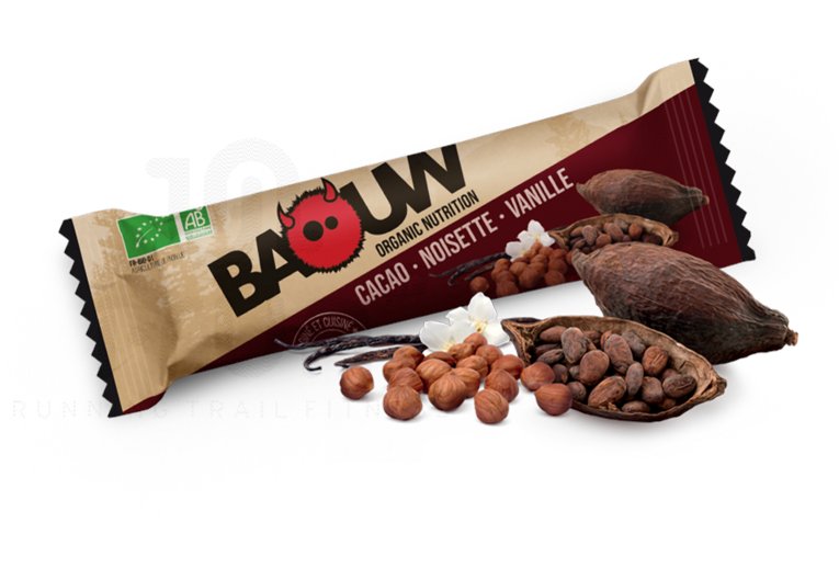 Baouw ?tui 3 barres nutritionnelles bio - Cacao - Noisette - Vanille