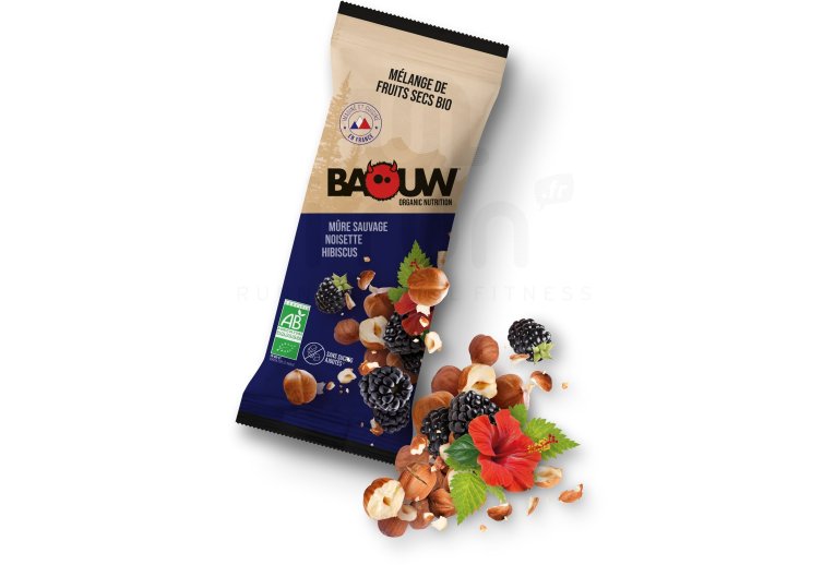 Baouw Mlange de fruits secs bio - Mre sauvage - Noisette - Hibiscus