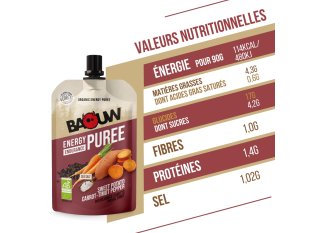 Baouw Pure nutritionnelle bio - Patate douce - Carotte - Poivre Timut