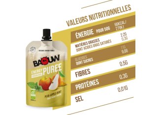 Baouw Pure nutritionnelle bio - Poire - Pomme - Menthe