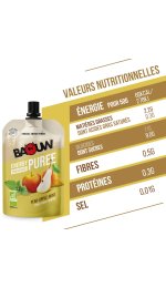 Baouw Purée nutritionnelle bio - Poire - Pomme - Menthe