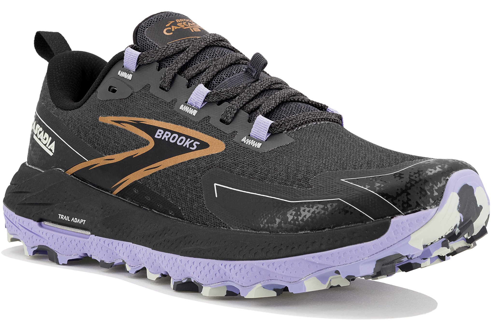 国内配送 BROOKS Cascadia 16 BLACK /BLUE Women's Brooks Cascadia 16 | Marathon Sports