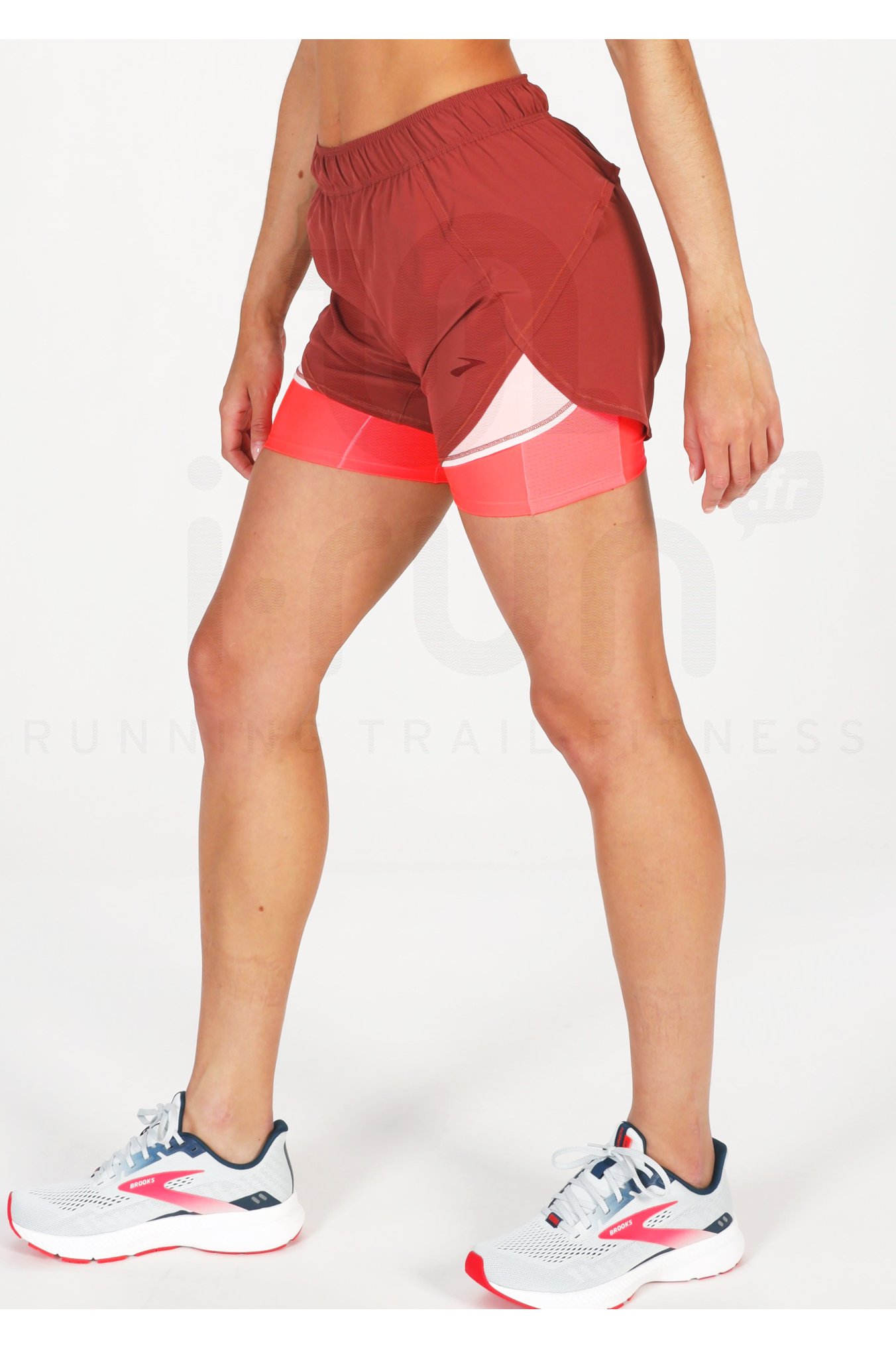 Brooks Chaser 2 en 1 W femme Rouge pas cher