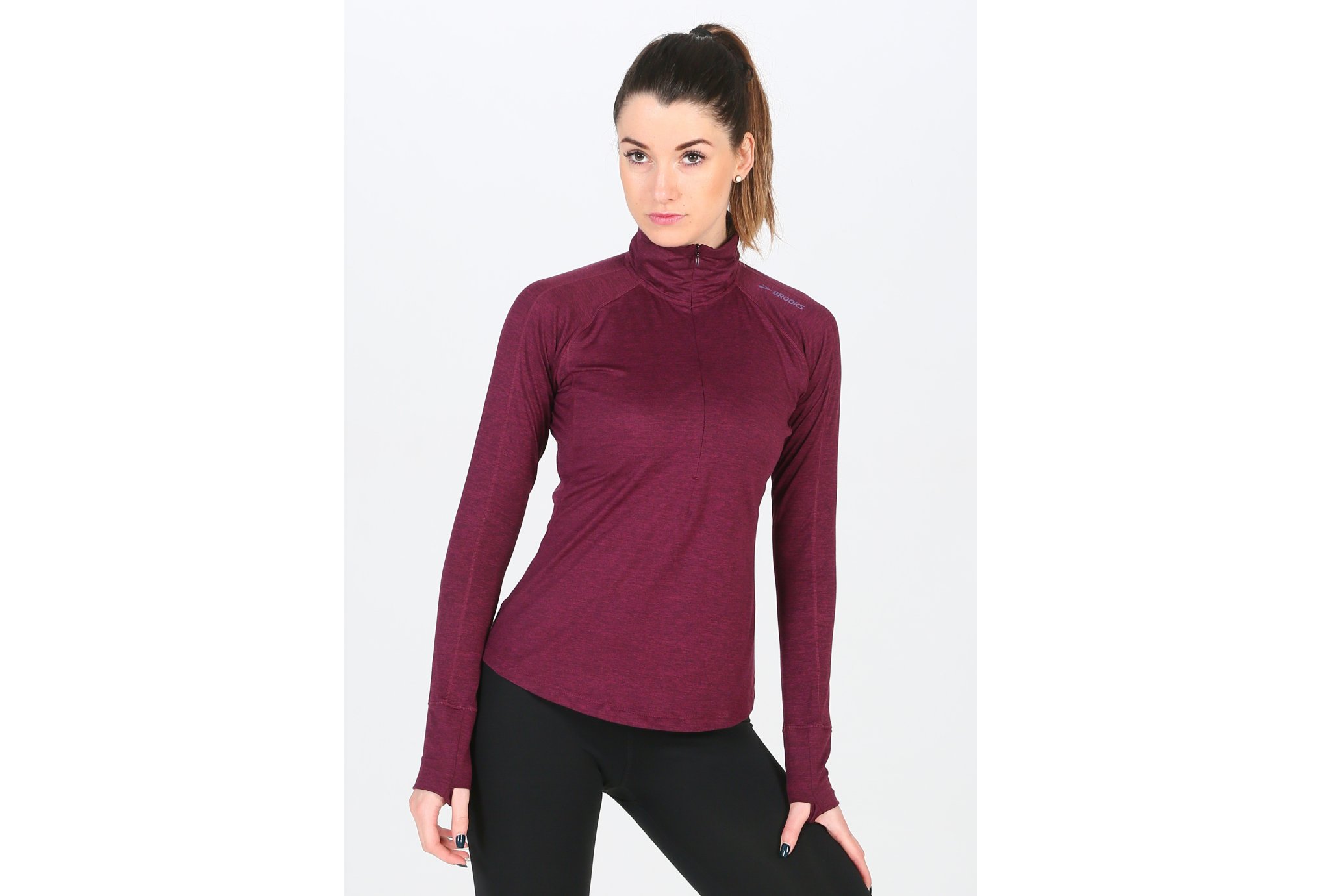 Brooks Dash 1/2 Zip W Diététique Vêtements femme