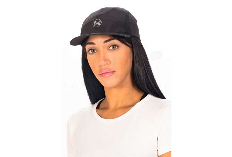 Buff Run Cap R-Solid Black