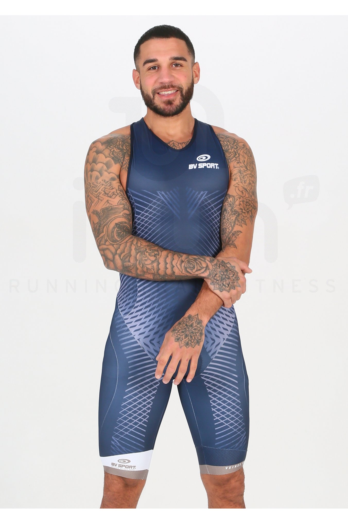 BV Sport Combinaison Triathlon 3x100 M homme Bleu marine ...