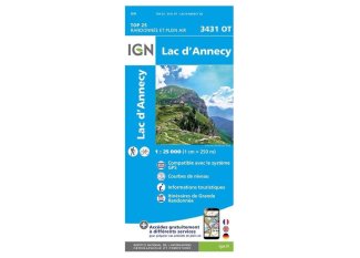 Carte IGN Lago di Annecy 3431OT