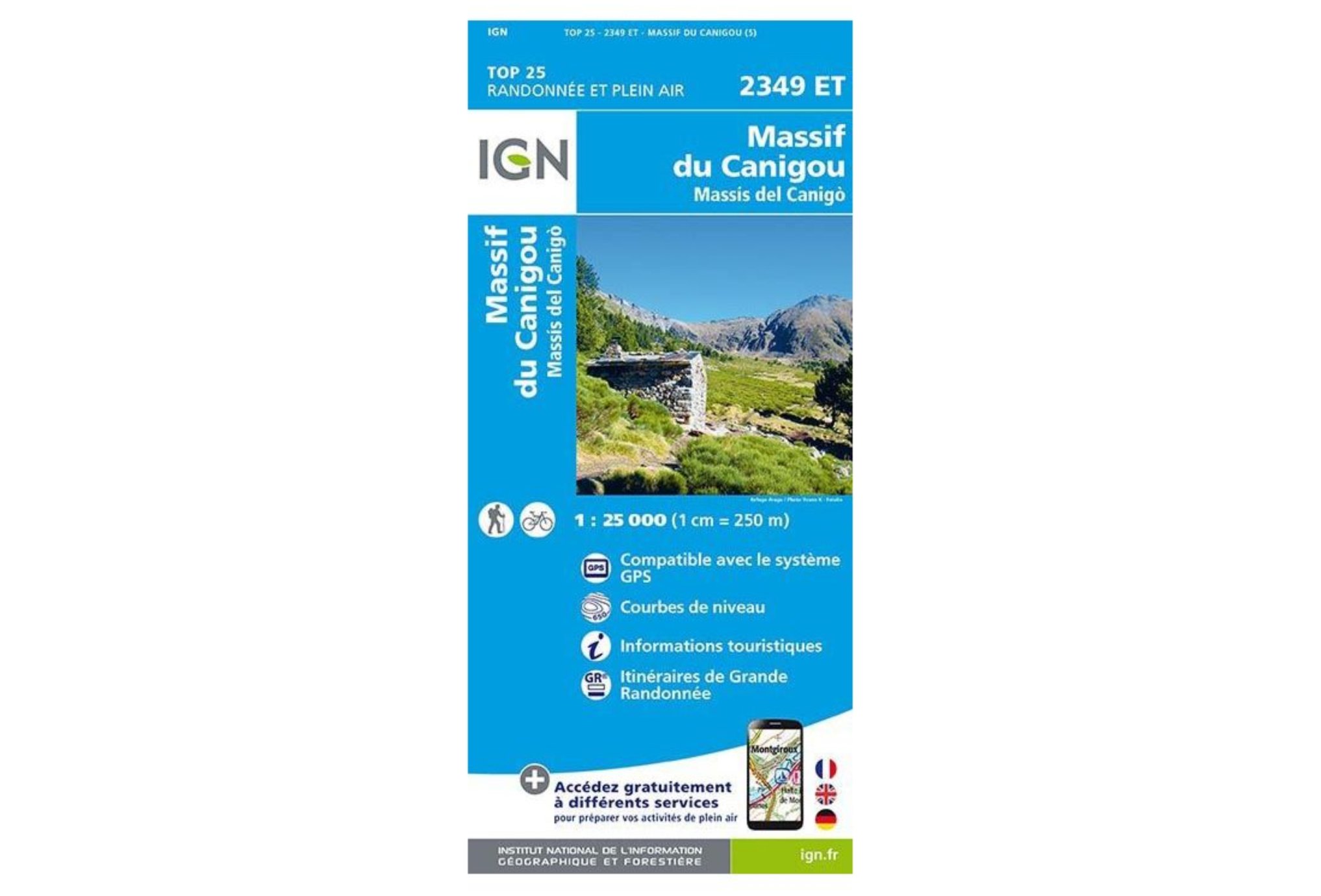Carte IGN Massif du Canigou 2349ET Cartes