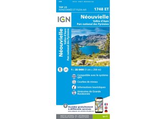 Carte IGN Nouvielle-Valle D'aure 1748ET