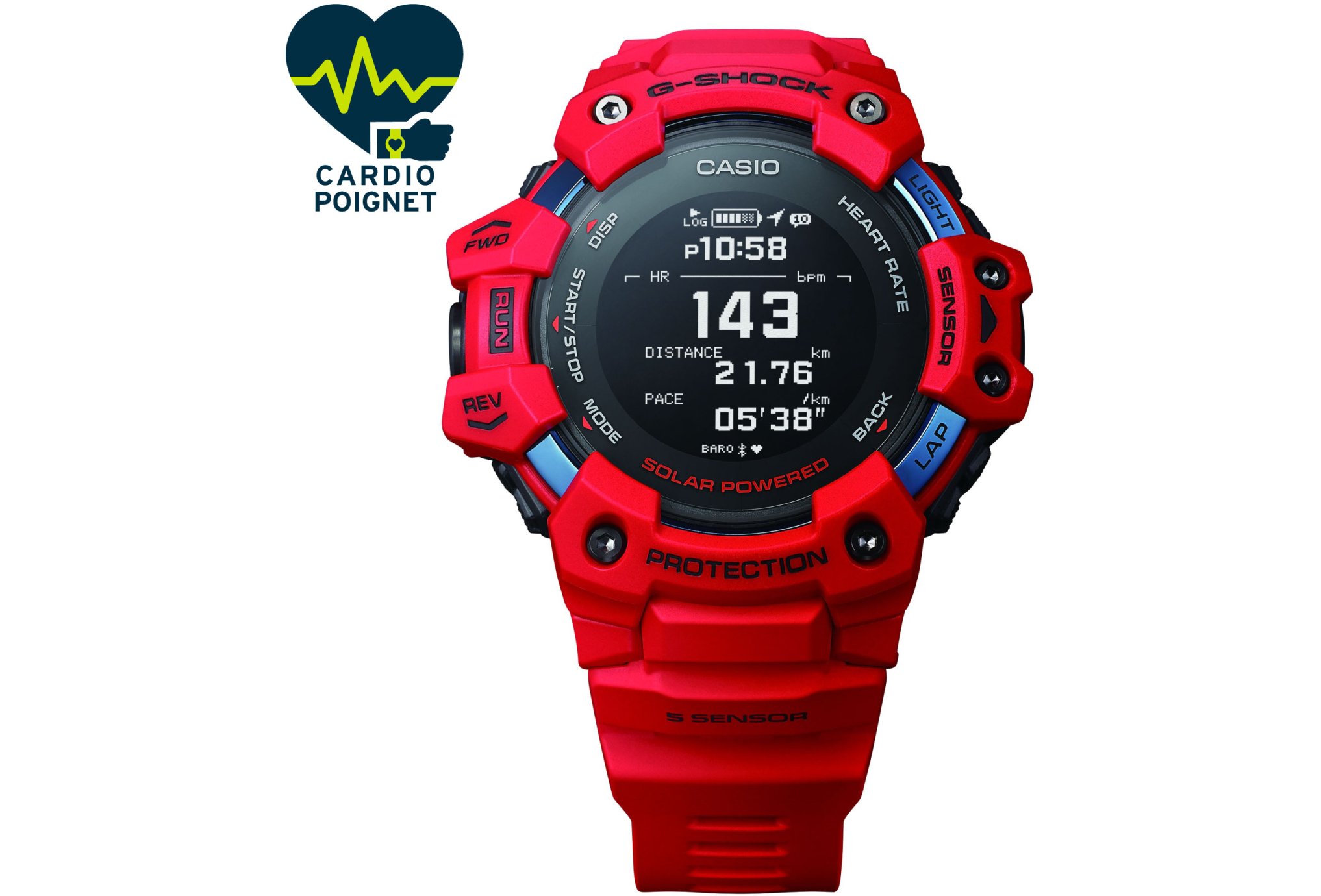 Casio G-SQUAD HR GBD-H1000-4ER Cardio-Gps