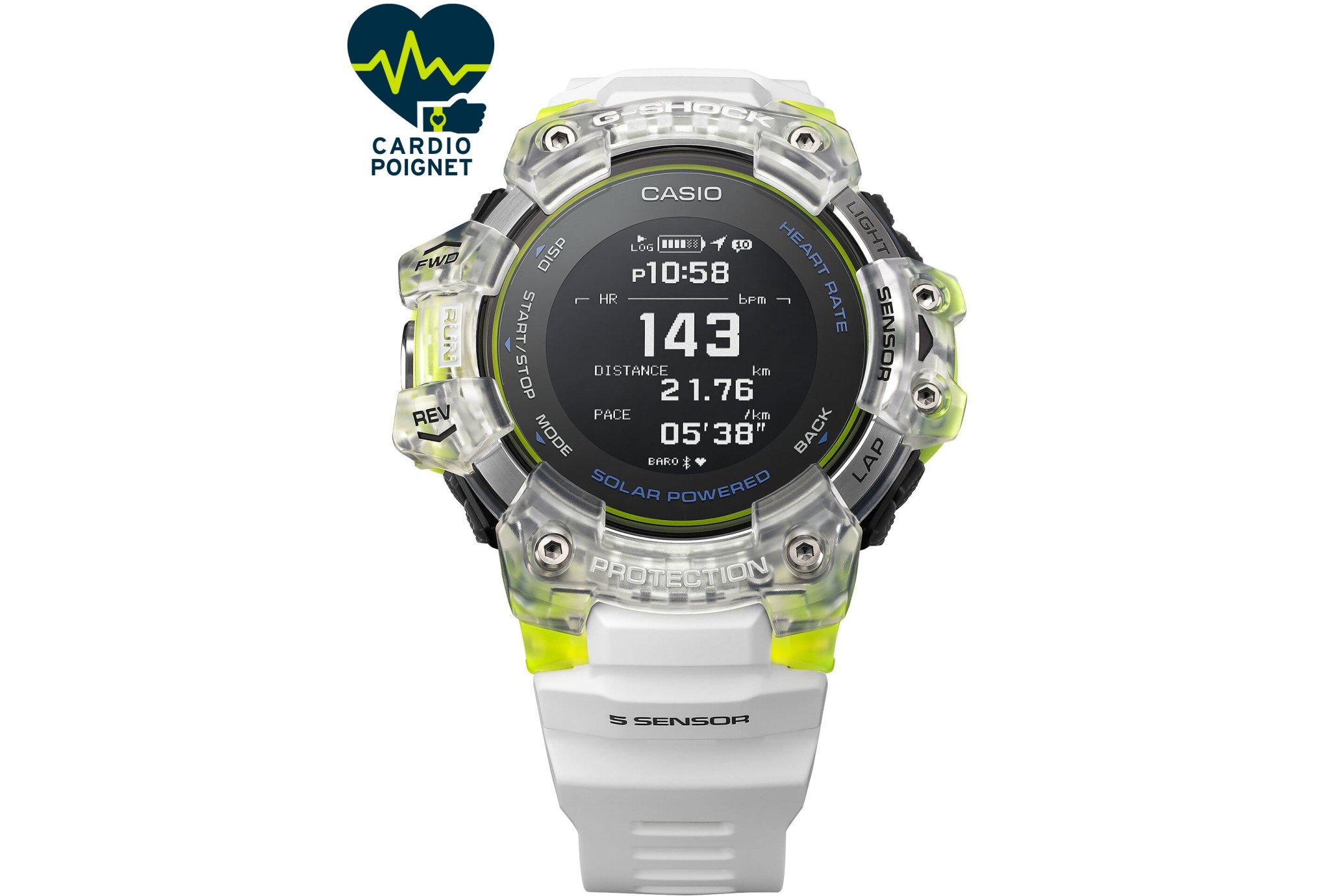 Casio G-SQUAD HR GBD-H1000-7A9ER Cardio-Gps