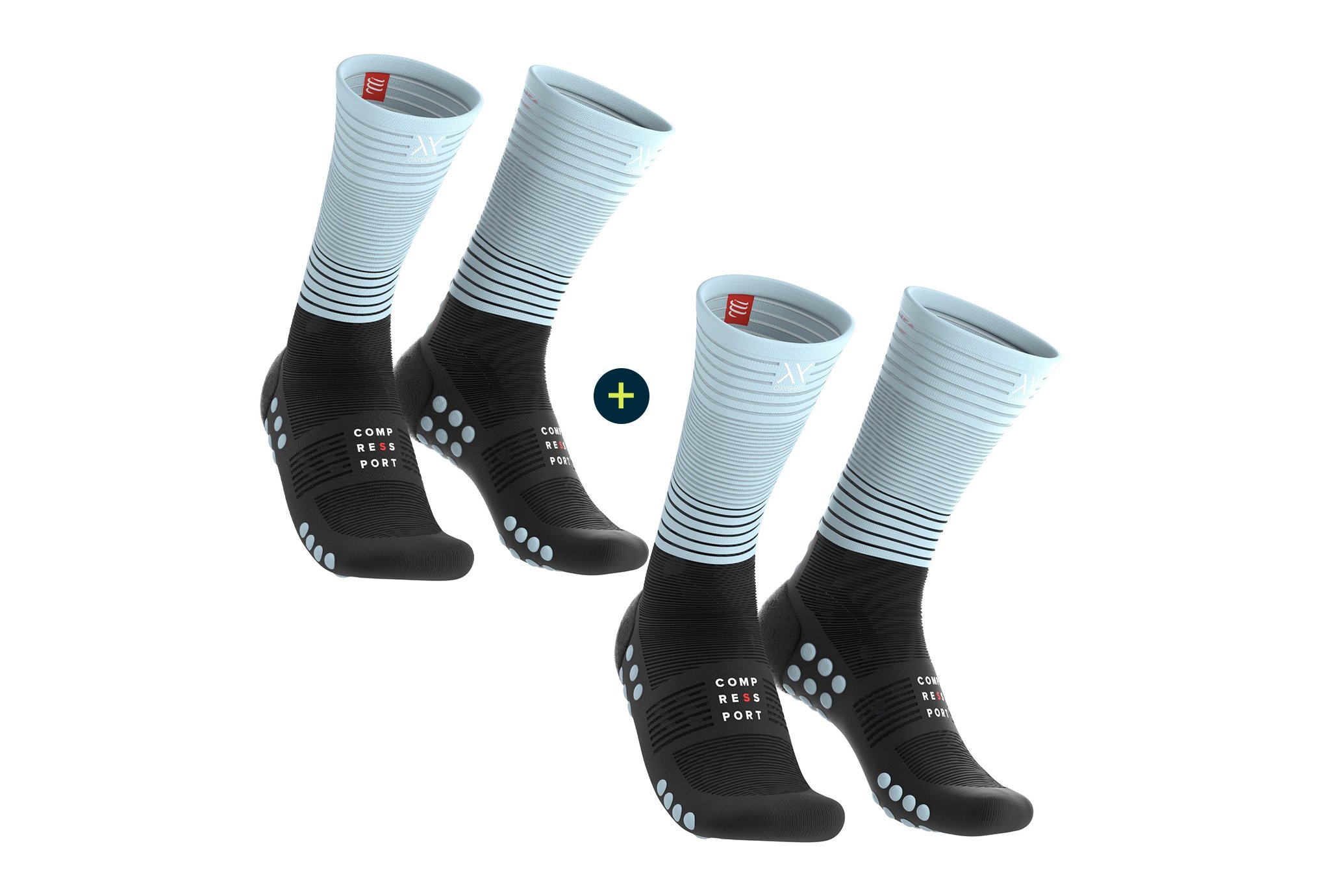 Compressport Pack Mid Compression Chaussettes