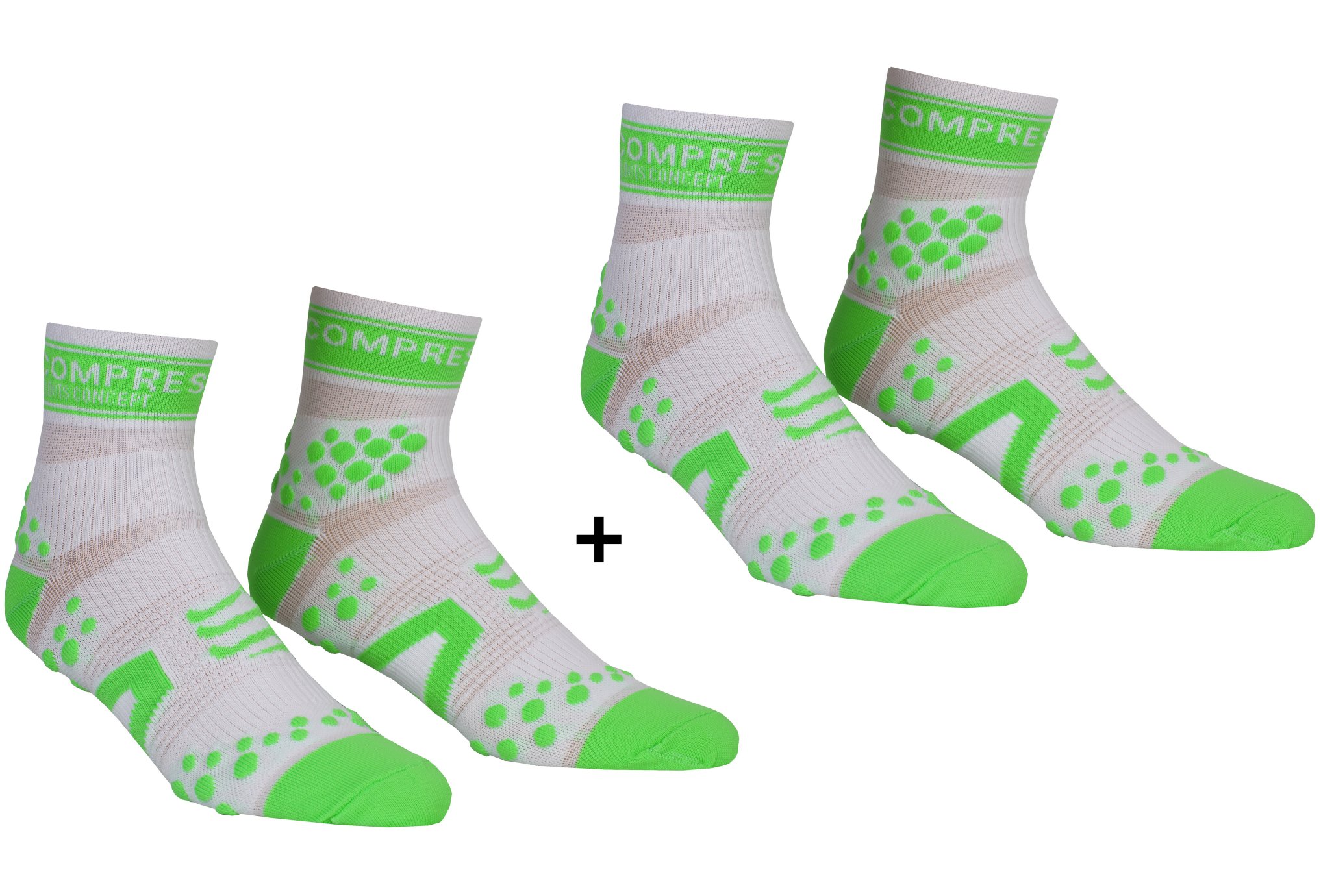 Compressport Pack Pro Racing V2 Run High Chaussettes