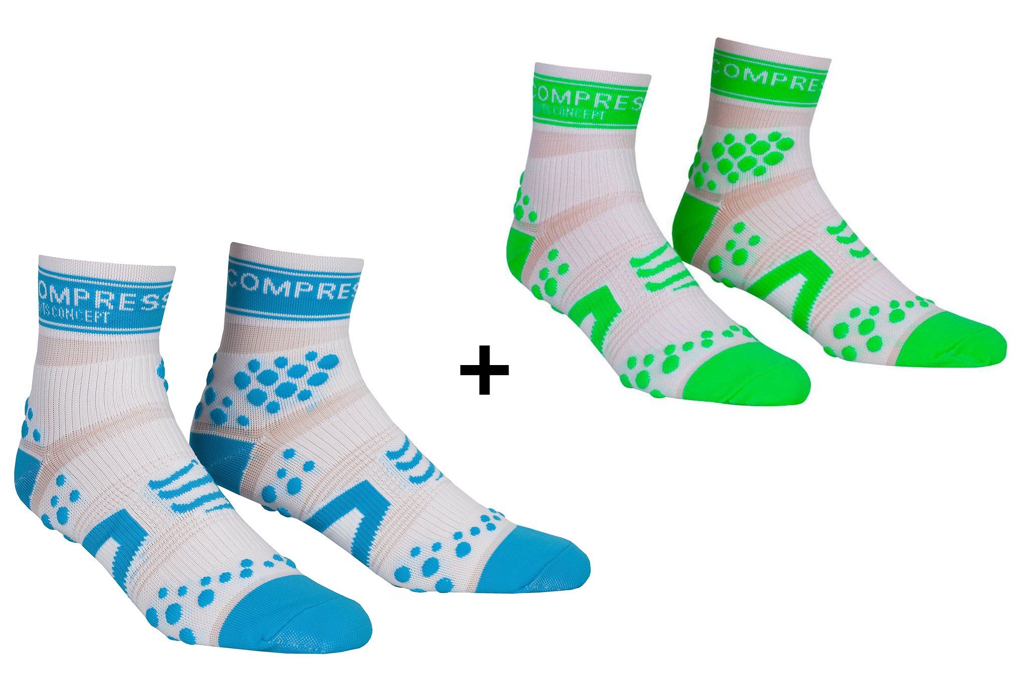 Compressport Pack Pro Racing V2 Run High Chaussettes