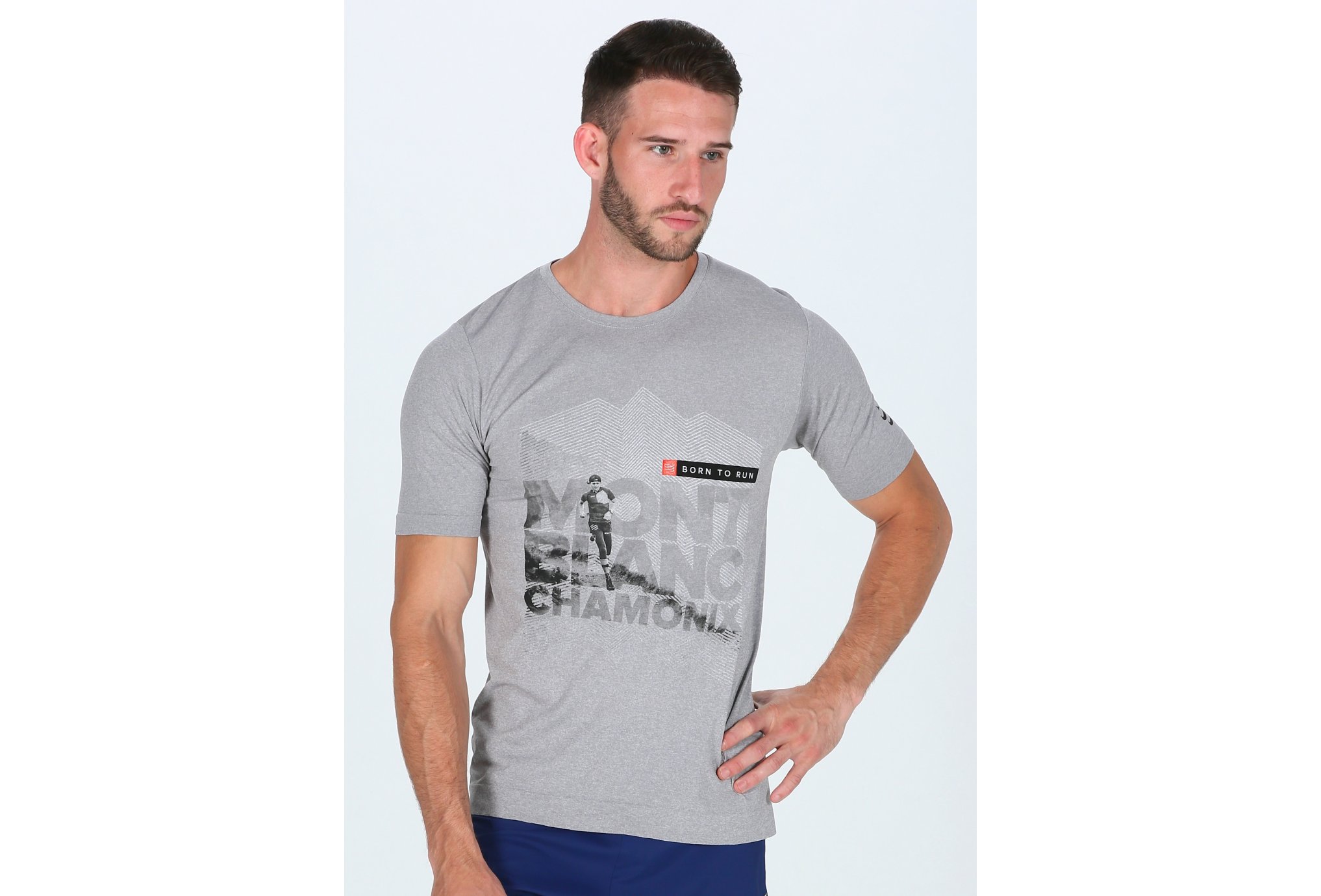 Compressport Training Tshirt Mont Blanc 2018 M vêtement running homme