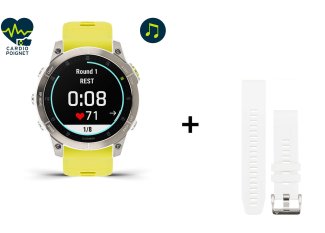 Garmin EPIX Gen 2 Sapphire Titanium mit zustzlichem QuickFit Silikonarmband 22 mm