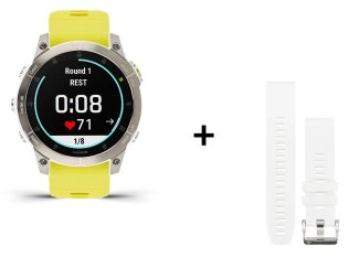 Garmin EPIX Gen 2 Sapphire Titanium - 47 MM + QUICKFIT 22 MM SILICONE STRAP